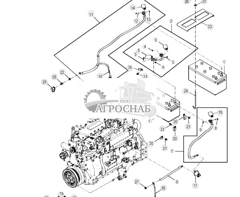 Батареи и кабели батарей (1400 А (ток холодного запуска)) (6090HDW01  6090HDW04) (676588 - ) - ST866186 364.jpg